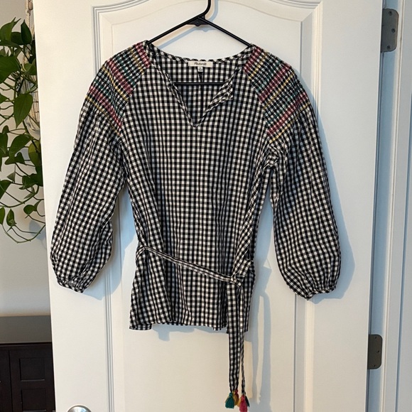 MADEWELL gingham top NWOT - Picture 3 of 10